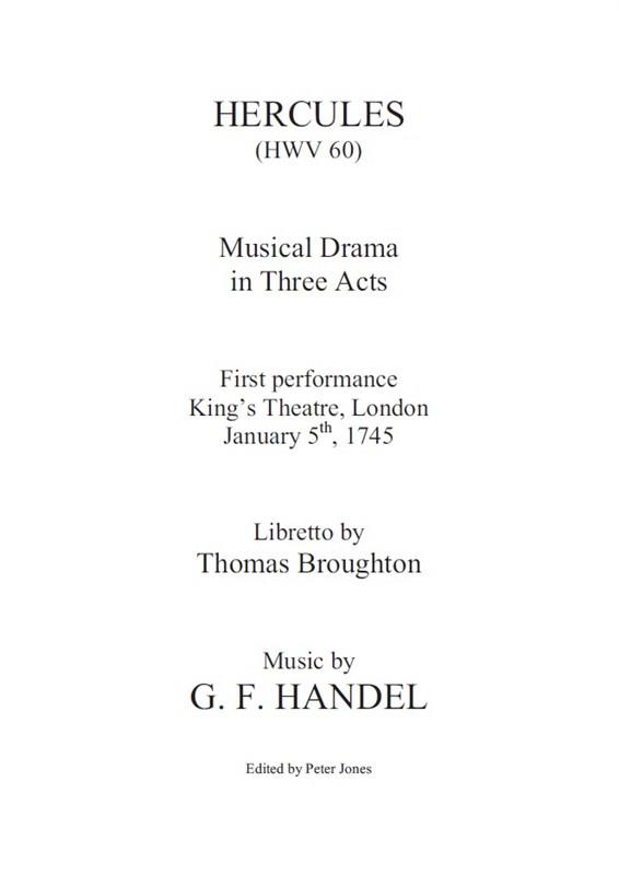 G. F. Handel: Hercules